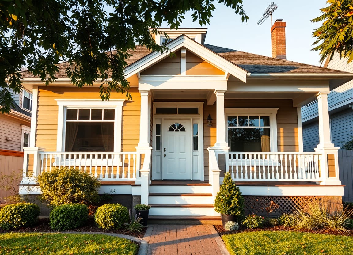 Beautiful craftsman home freshly painted exterior in Victoria BC